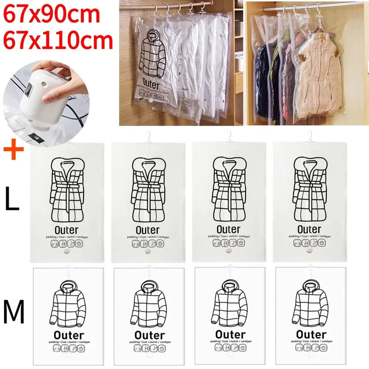 Transparent Hanging Vacuum Storage Bag