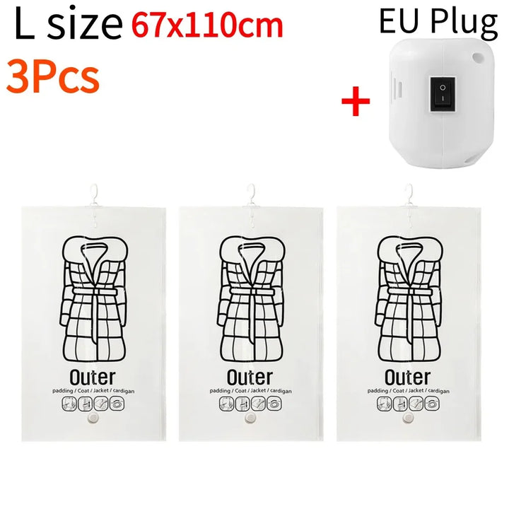 Transparent Hanging Vacuum Storage Bag