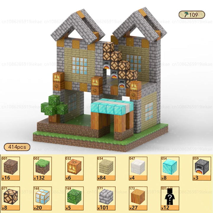 Magnetic Building Minecraft Set