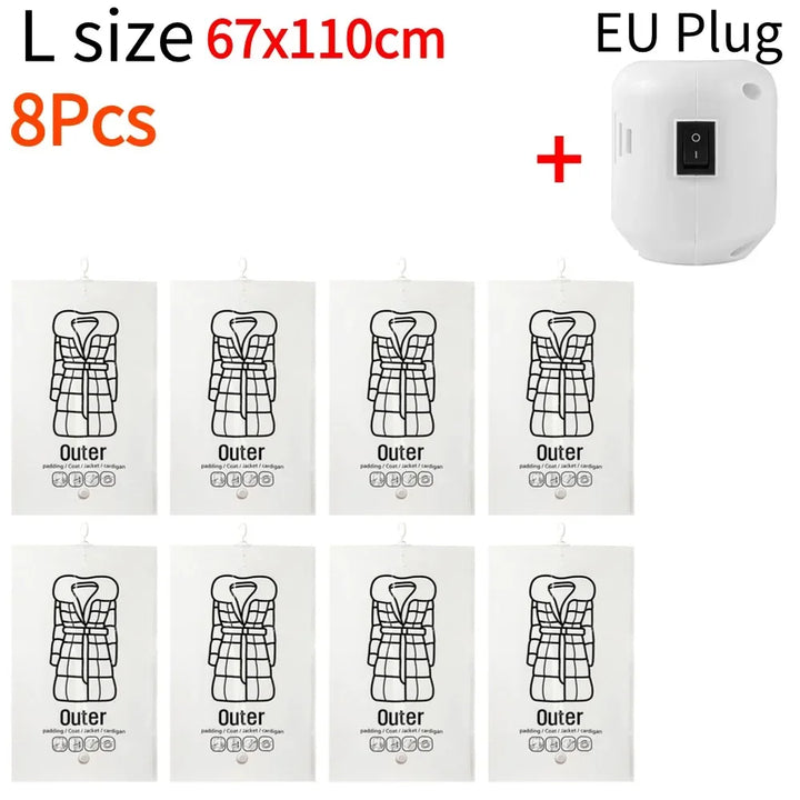 Transparent Hanging Vacuum Storage Bag