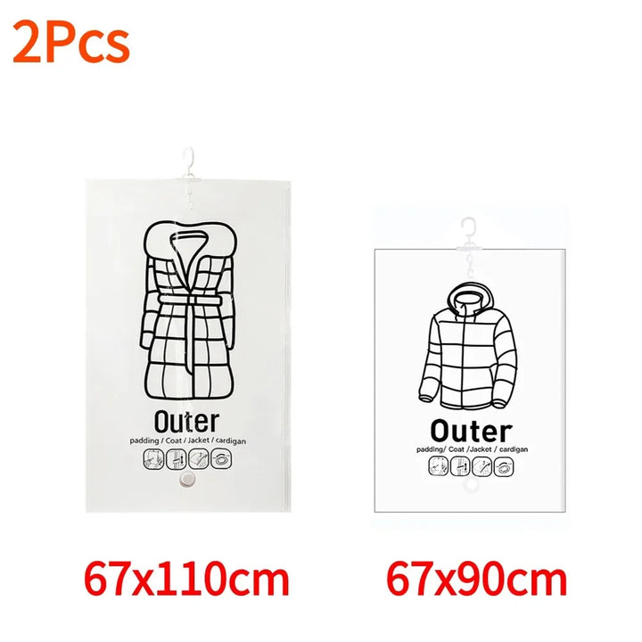 Transparent Hanging Vacuum Storage Bag