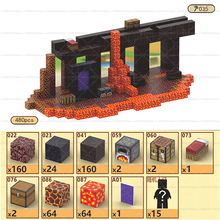 Magnetic Building Minecraft Set