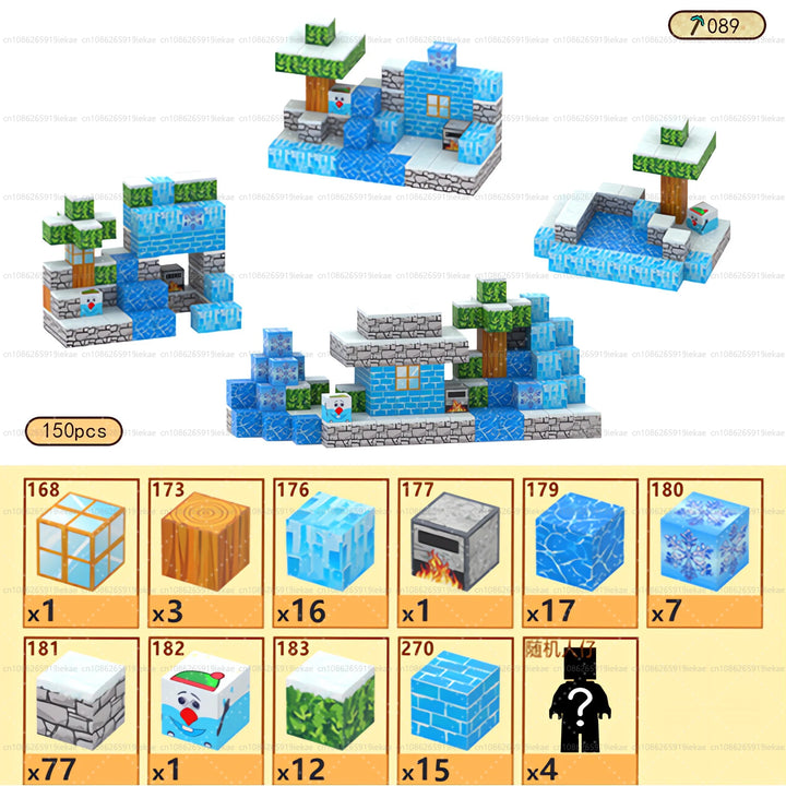 Magnetic Building Minecraft Set