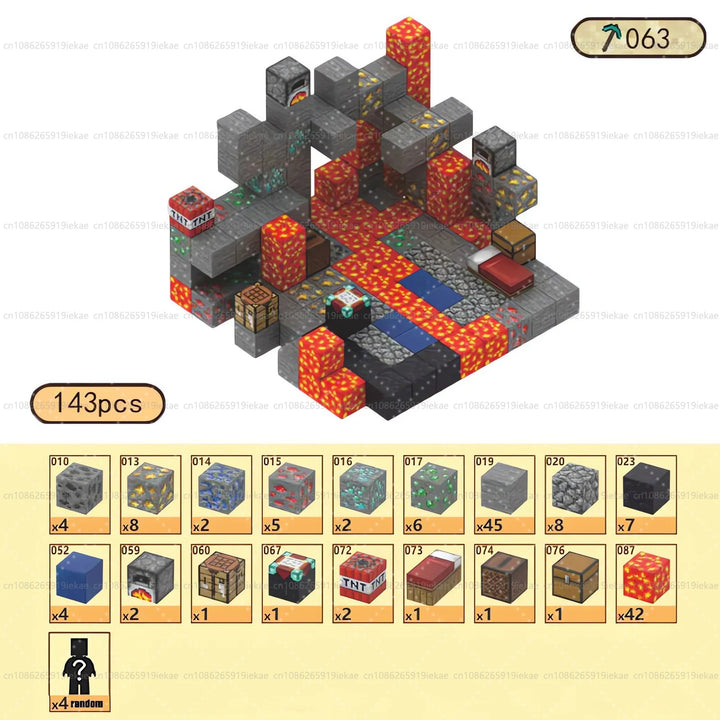 Magnetic Building Minecraft Set