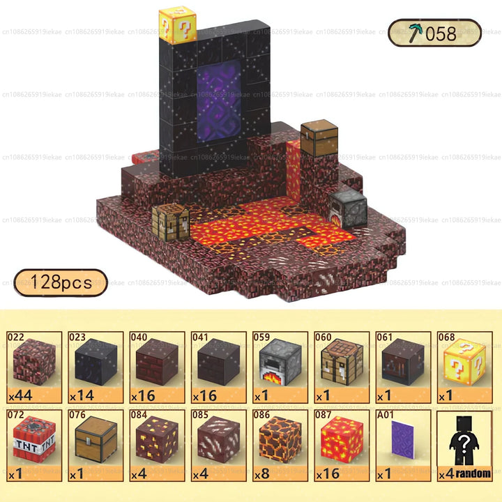 Magnetic Building Minecraft Set
