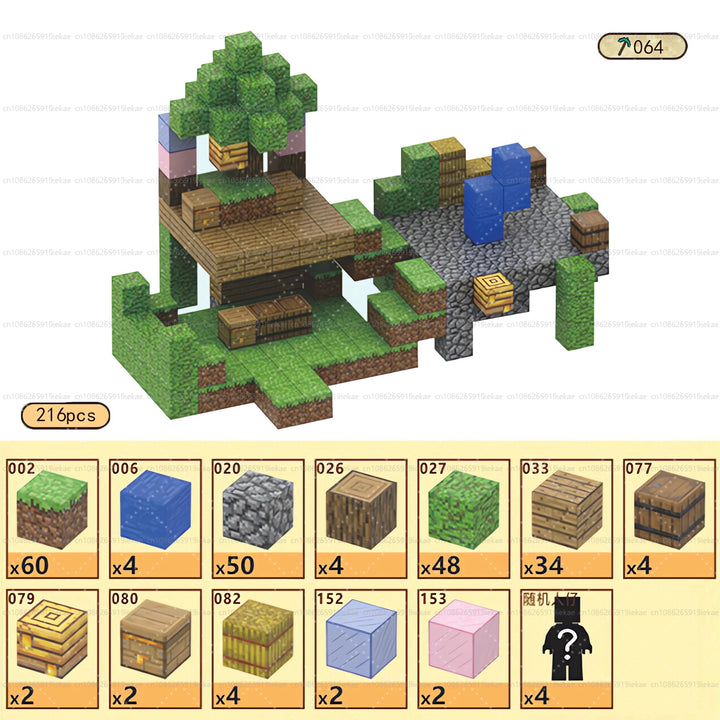 Magnetic Building Minecraft Set