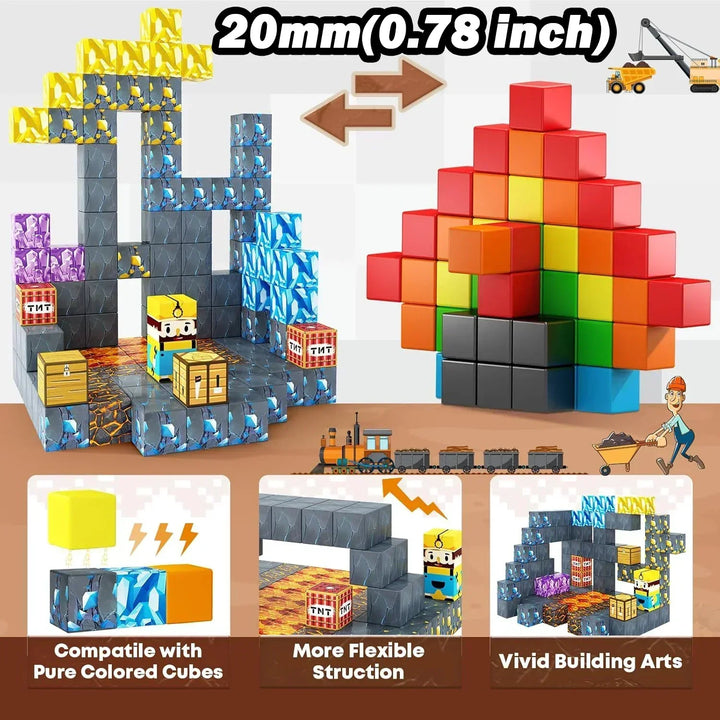 Magnetic Building Minecraft Set