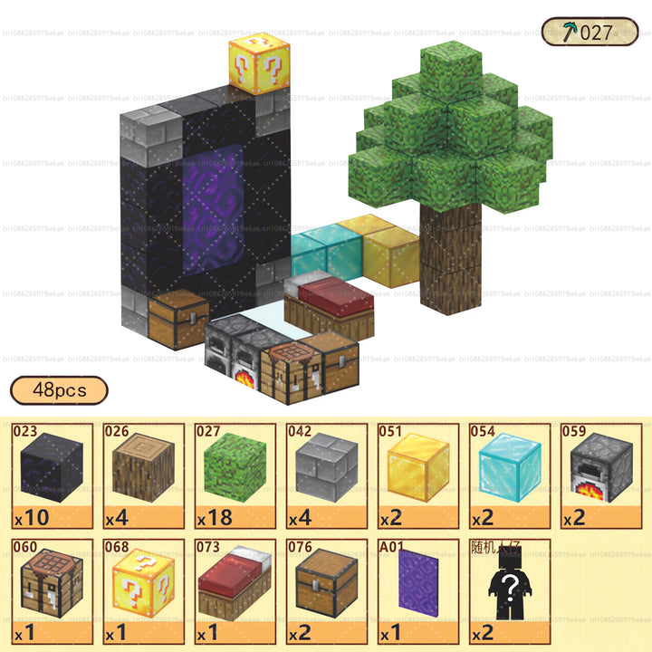 Magnetic Building Minecraft Set
