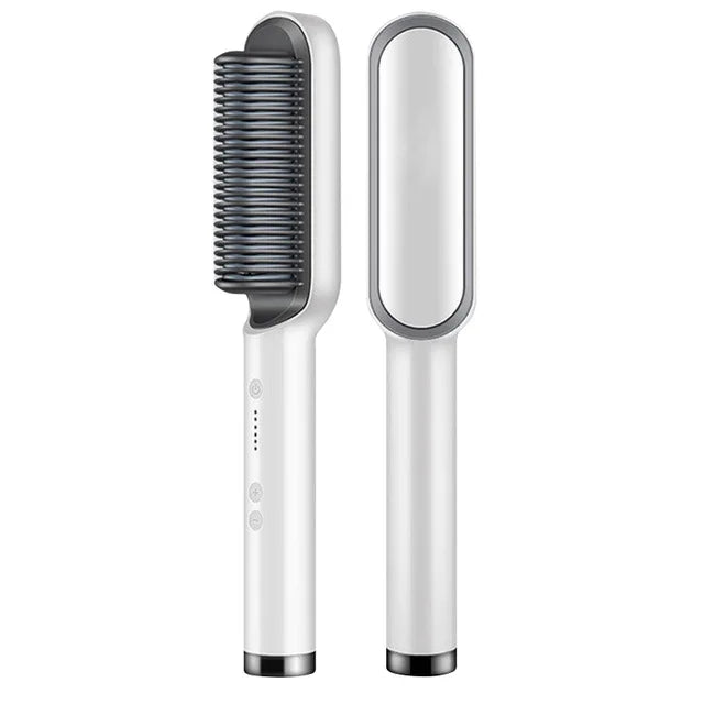 2-in-1 Ceramic Hair Straightener Brush