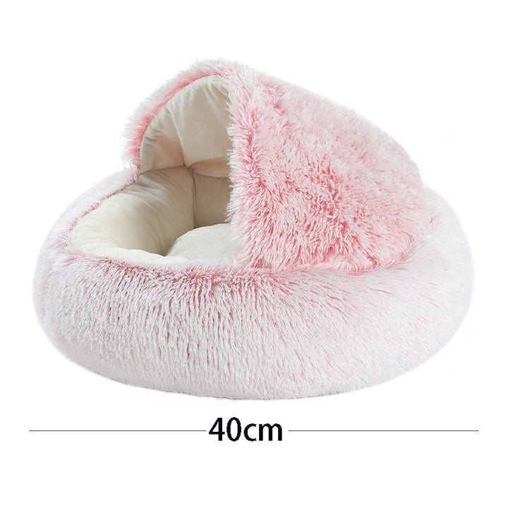 Plush Covered Cat & Dog Bed