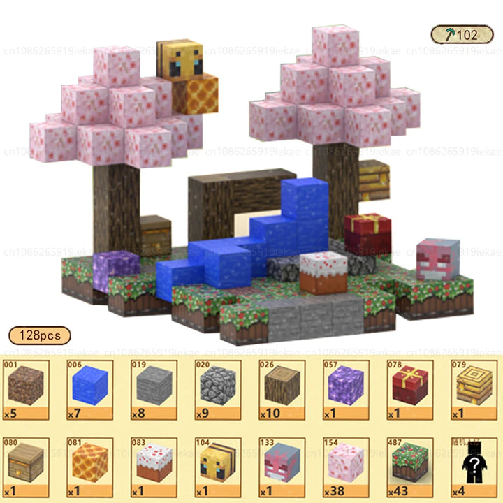 Magnetic Building Minecraft Set