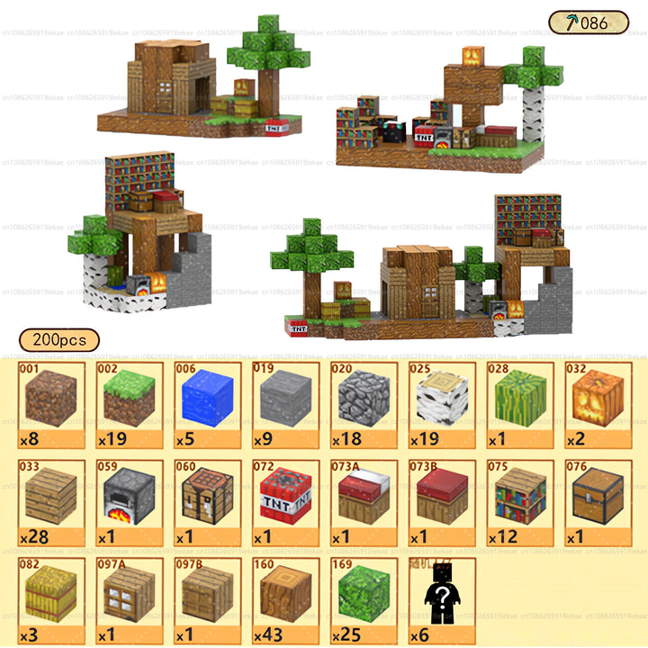 Magnetic Building Minecraft Set
