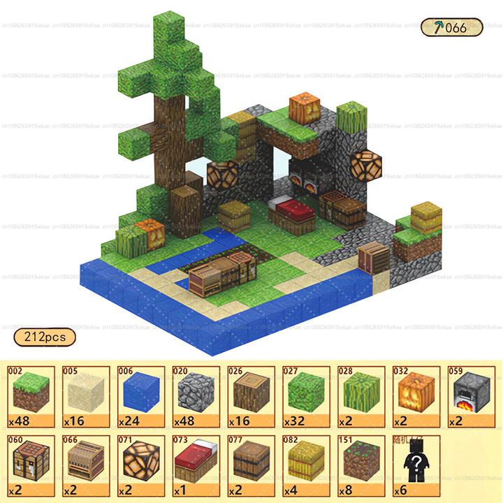 Magnetic Building Minecraft Set