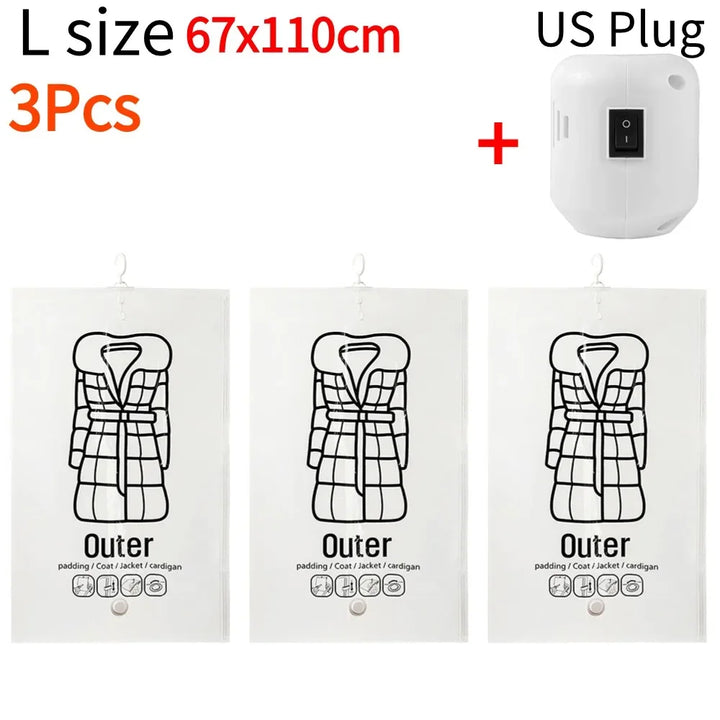 Transparent Hanging Vacuum Storage Bag