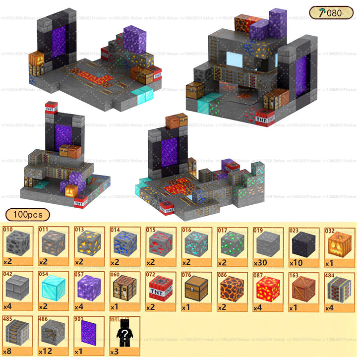 Magnetic Building Minecraft Set
