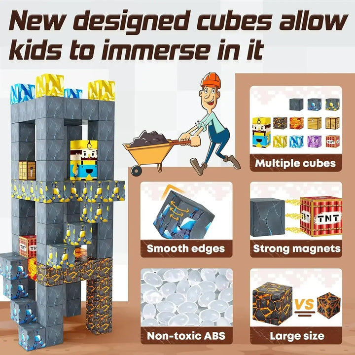 Magnetic Building Minecraft Set