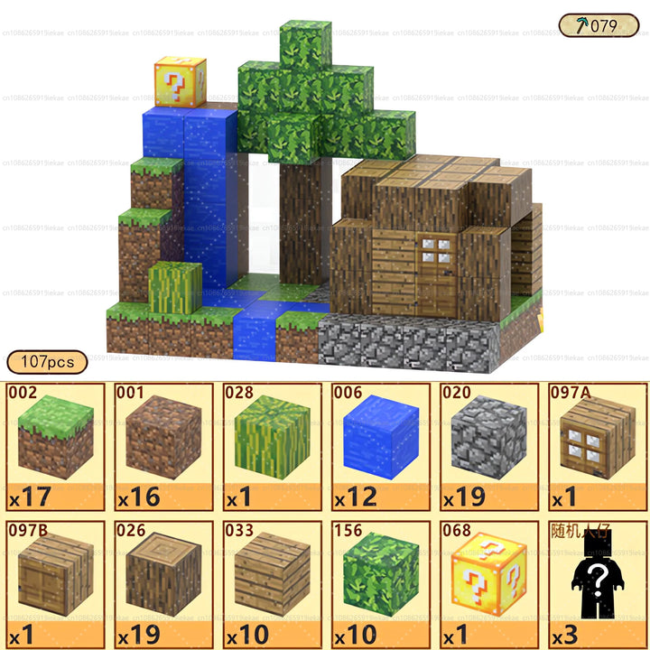 Magnetic Building Minecraft Set