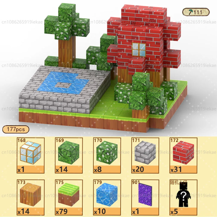 Magnetic Building Minecraft Set