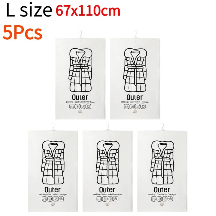 Transparent Hanging Vacuum Storage Bag