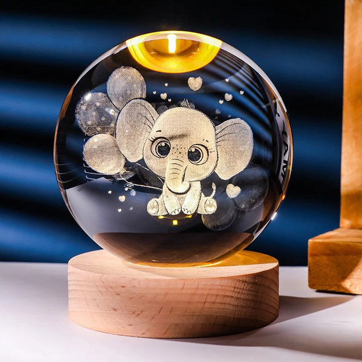 3D Crystal Ball Night Light