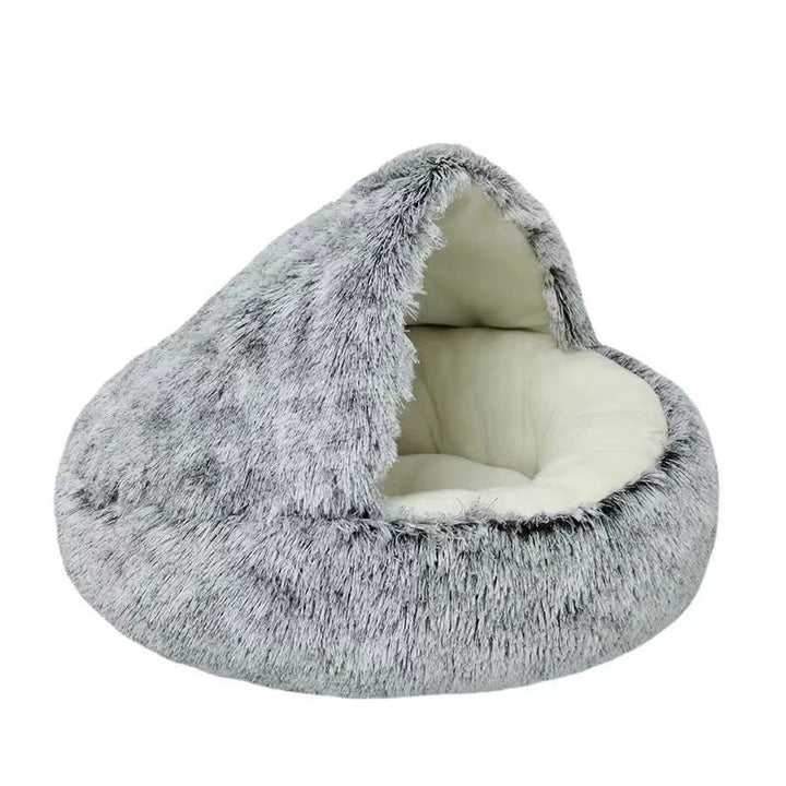 Plush Covered Cat & Dog Bed