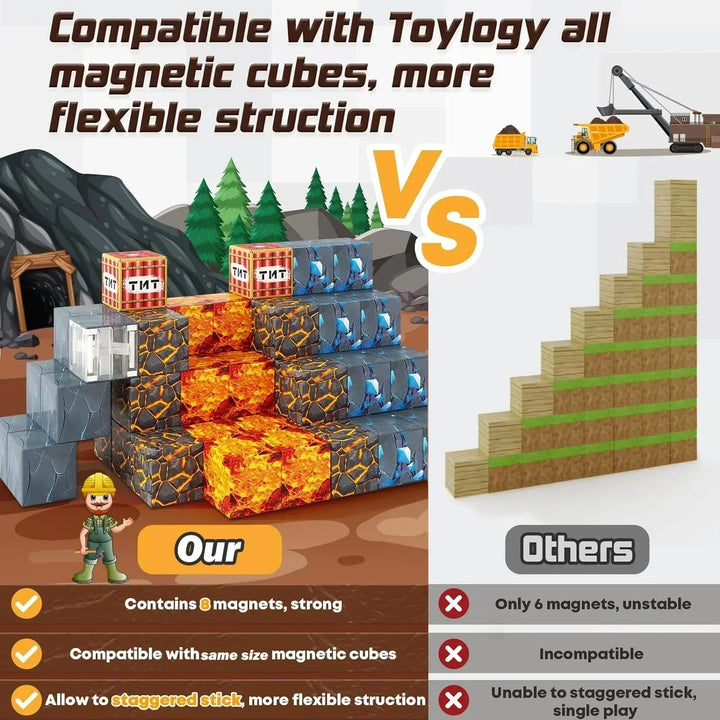 Magnetic Building Minecraft Set
