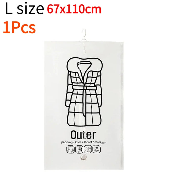 Transparent Hanging Vacuum Storage Bag