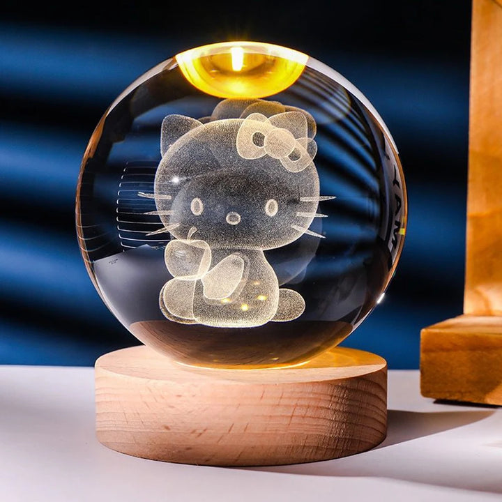 3D Crystal Ball Night Light