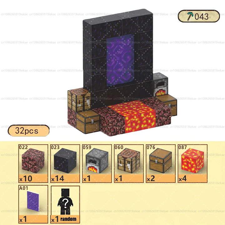 Magnetic Building Minecraft Set