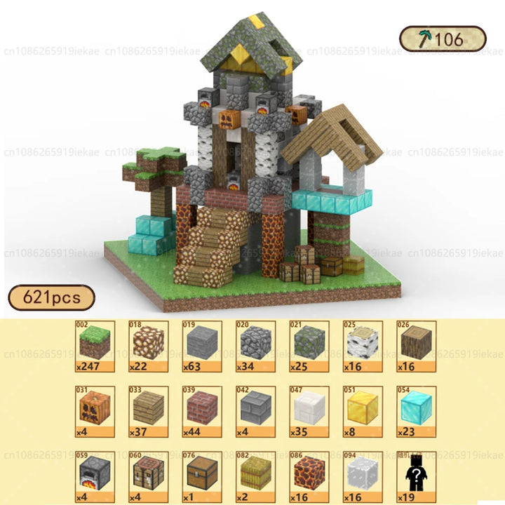 Magnetic Building Minecraft Set