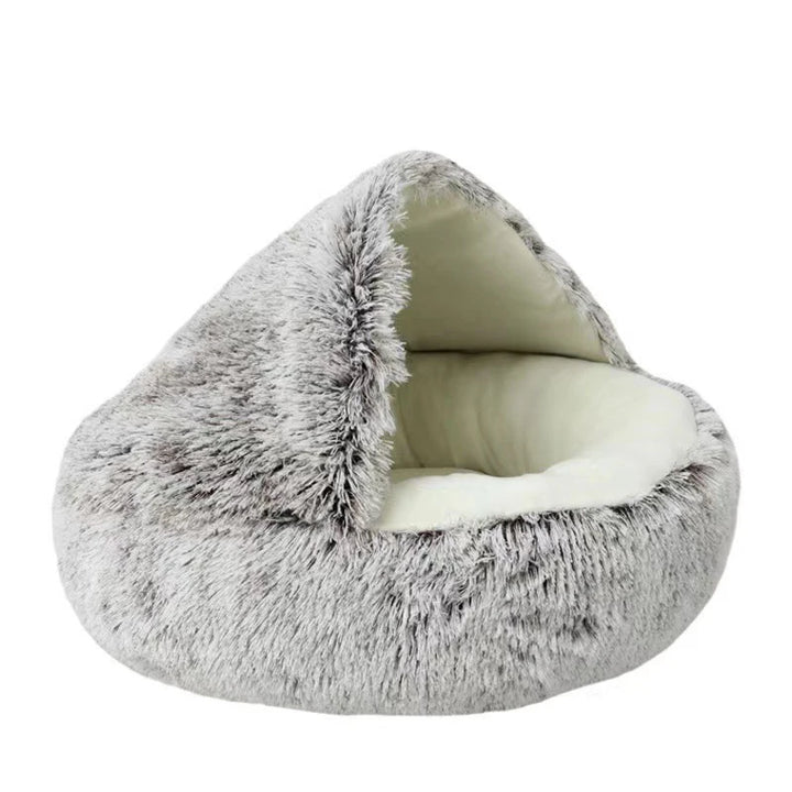 Plush Covered Cat & Dog Bed